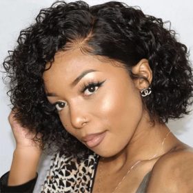 Luvme Hair Weekly Special | Trendy Short Cut Curly Minimalist HD Lace Glueless Side Part Wig 100% Human Hair