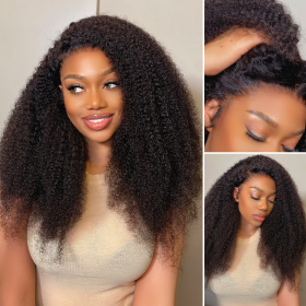 Luvme Hair Afro Curly Glueless Free Parting 13x4 Frontal Lace Wig | Real HD Lace - US Only