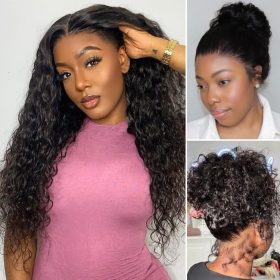 Luvme Hair Water Wave 360 Lace Flexi-Fit Invisi Drawstring Cap Long Wig 100% Human Hair Pre-bleached & Pre-plucked & Pre-Cut Lace