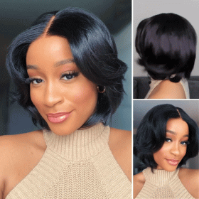 Luvme Hair New Customers Only | 1 SEC INSTALL WIG | Elegant Boss Vibe Short Pixie Cut Natural Black / Ombre Brown Glueless Minimalist HD Lace Wig Pre Cut Lace