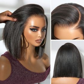 Luvme Hair Nature Max? Yaki / Silky Bob Ear-to-Ear Glueless 13x6 Frontal HD Lace Short Bob Wig