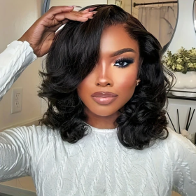 Luvme Hair Exclusive Sale | Effortlessly Chic Layered Haircut Wavy Glueless HD Minimalist Lace Short Wig