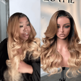 Luvme Hair PreMax Wigs | Gorgeous Ombre Color Loose Wave Glueless 13x4 Frontal Lace Blonde Hair Wig Pre-cut Lace