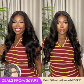Luvme Hair New Customers Only | Body Wave / Straight / Kinky / Deep Wave Human Hair U Part Wig