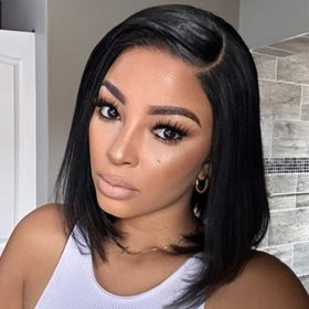 Luvme Hair Put On & Go Blunt Cut Straight Bob Minimalist HD Lace Glueless C Part Wig  - US Only