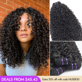 Luvme Hair New Customers Only | Messy Burmese Curly Bundles 100% Virgin Human Hair Bundles 1pc / 3pcs