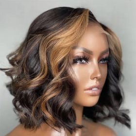 Luvme Hair Luvme Hair Blonde Mix Loose Wave 5x5 Closure HD Lace Glueless Side Part Short Wig - US Only